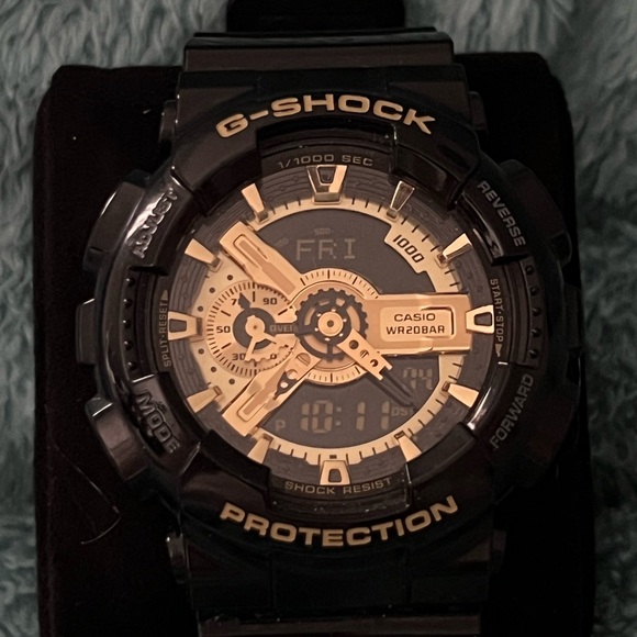 Casio Accessories Casio Gshock Black And Gold Watch Ga1gb1a